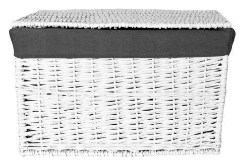 Kufer wiklinowy 105L 66x40x40 cm biało-szary