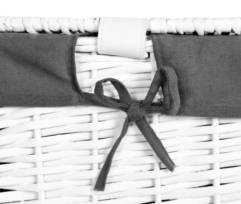 Kufer wiklinowy 105L 66x40x40 cm biało-szary