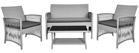 Meble ogrodowe zestaw KALINA popielaty