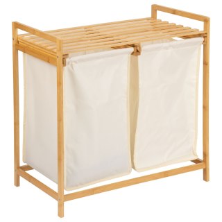 Kosz na pranie lub zabawki bambusowy HANOI 2 przegrody