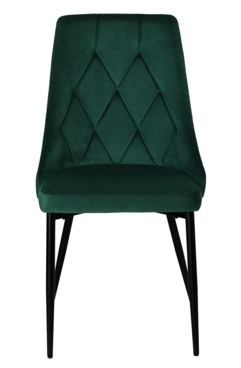 Krzesło LINCOLN VELVET tapicerowane ciemnozielony aksamit