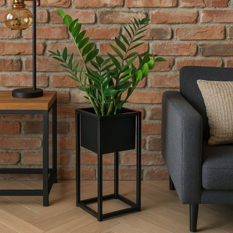 Kwietnik Concove loft 40 cm czarny