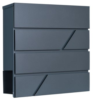 Skrzynka pocztowa na listy Tove z gazetnikiem antracyt