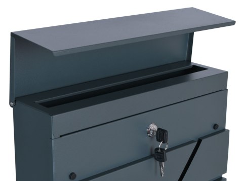 Skrzynka pocztowa na listy Tove z gazetnikiem antracyt