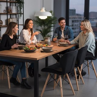 Krzesło tapicerowane MURET VELVET - aksamitny czarny