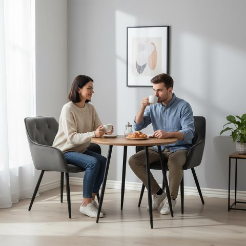 Krzesło welurowe NEVADA VELVET grafitowe