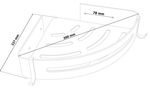 Półka loft Myzea czarna do łazienki pod prysznic