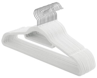 Wieszak welurowy na ubrania Maxi komplet 20 sztuk - szary