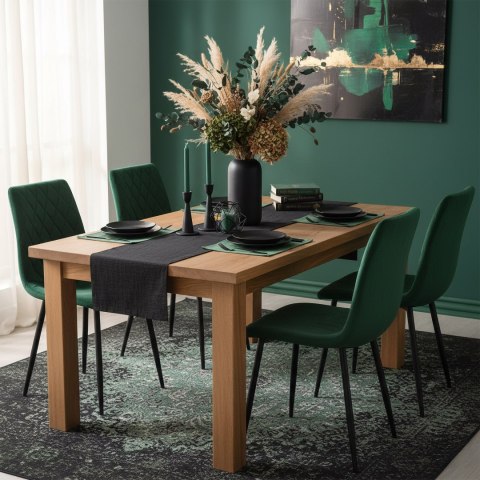 Krzesło tapicerowane Dexter ciemnozielone velvet