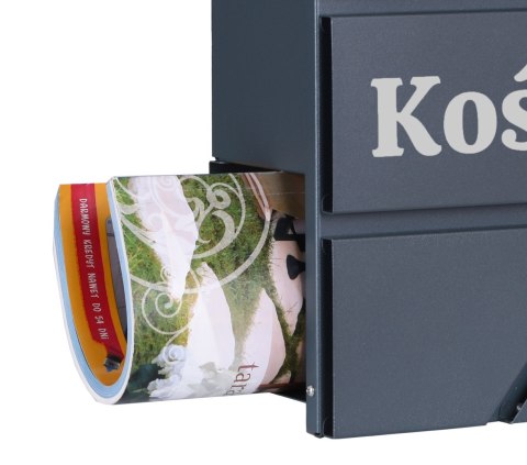 Skrzynka pocztowa na listy Tove antracyt z napisami