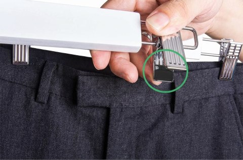 Wieszak drewniany na spódnice 2 sztuki biały