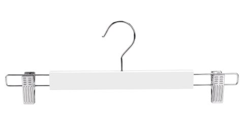 Wieszak drewniany na spódnice 2 sztuki biały