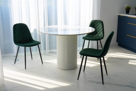 Krzesło welurowe Orlando Velvet ciemnozielone