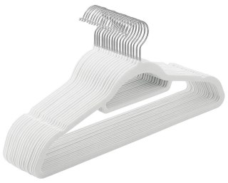 Wieszak welurowy Maxi komplet 50 sztuk szary