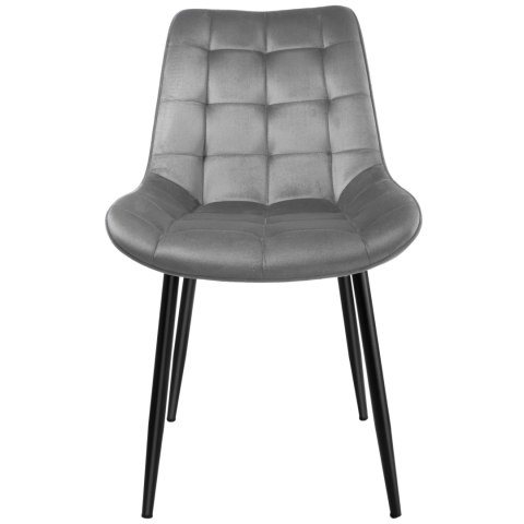 Krzesło welurowe NORMAN Velvet grafitowe