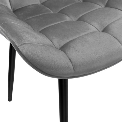 Krzesło welurowe NORMAN Velvet grafitowe