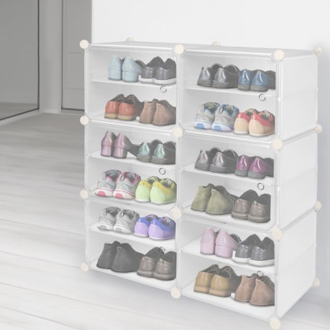 Szafka modułowa na buty PETRA biała