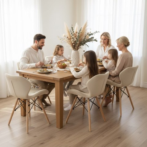 Krzesło tapicerowane MURET VELVET aksamitny beżowy