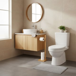 Stojak na papier toaletowy KEFAS naturalny bambus