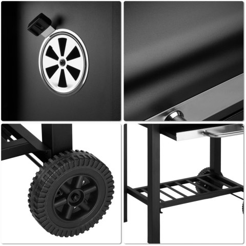 Grill węglowy ogrodowy CARBON czarny