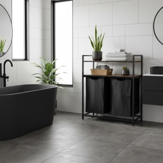 Kosz na pranie z półkami 2 komory MIRUN