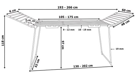 Suszarka na pranie teleskopowa ADAJA biała