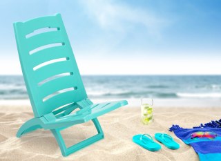 Krzesło plażowe TIRRENO turkusowe