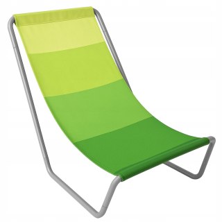 Leżak turystyczny plażowy składany Olek zielone pasy