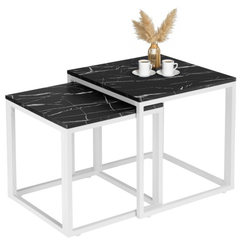 Stoliki kawowe BIAŁY PRAVEN CZARNY MARMUR