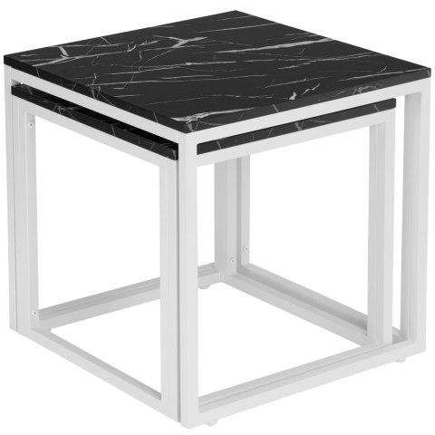 Stoliki kawowe BIAŁY PRAVEN CZARNY MARMUR