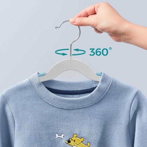 Wieszaki dziecięce KIDSI komplet 10 sztuk szaro-niebieskie