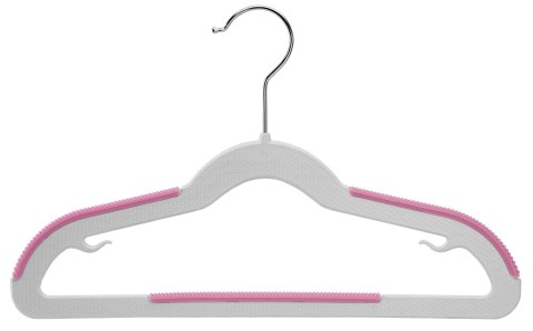 Wieszaki dziecięce KIDSI komplet 10 sztuk szaro-różowe