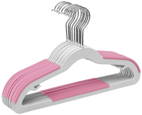 Wieszaki dziecięce KIDSI komplet 30 sztuk szaro-różowe