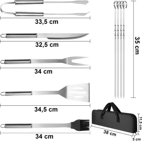 Akcesoria do grillowania ISCO + pokrowiec