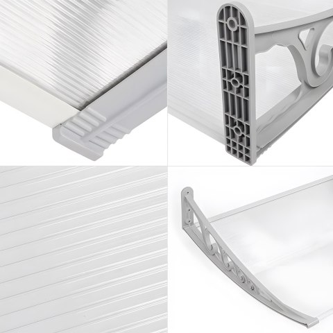 Daszek plastikowy Dako Duo 100x200cm szary