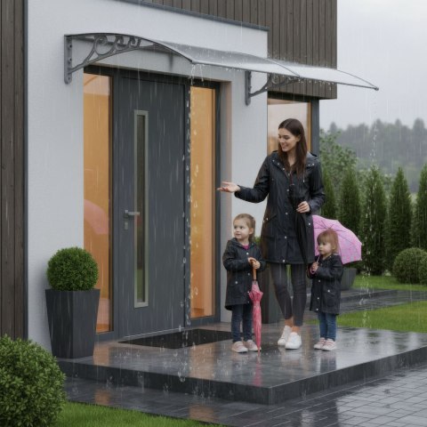 Daszek plastikowy Dako Duo 100x200cm szary