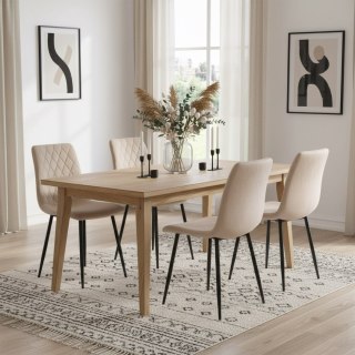 Krzesło tapicerowane Dexter beżowe velvet