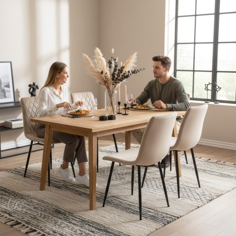 Krzesło tapicerowane Dexter beżowe velvet