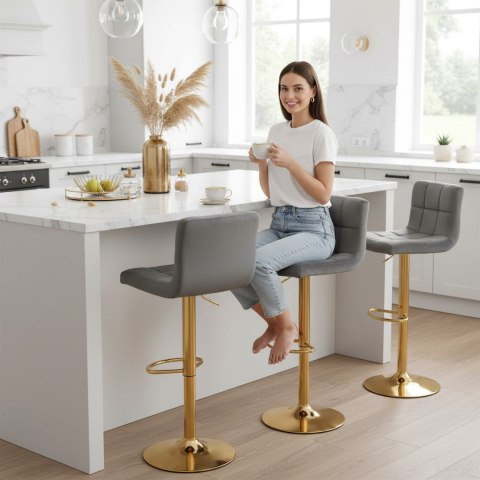 Hoker barowy Arako Gold grafitowy Velvet