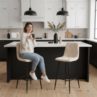 Hoker barowy KINGSTON beżowy Velvet