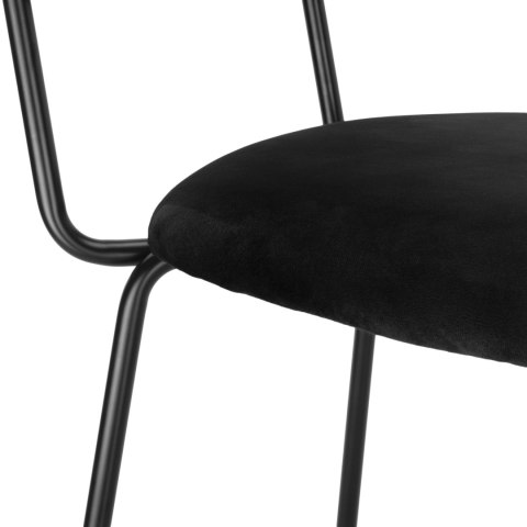 Krzesło welurowe LOUIS black czarne velvet