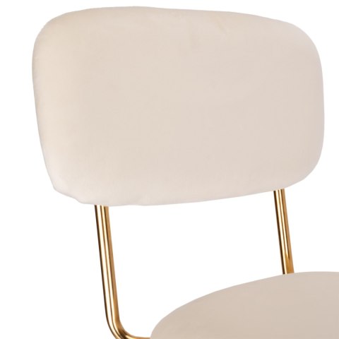Krzesło welurowe LOUIS gold beżowe velvet