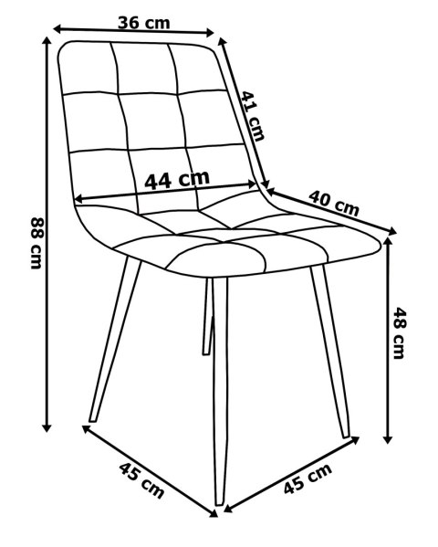 Krzesło welurowe MONTANA VELVET ciemnozielone