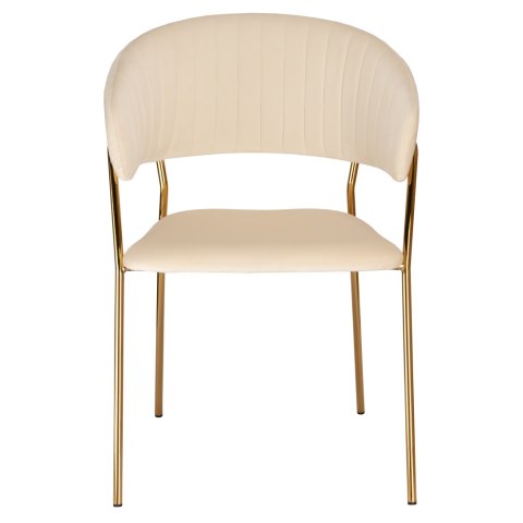 Krzesło welurowe beżowe COLIN GOLD