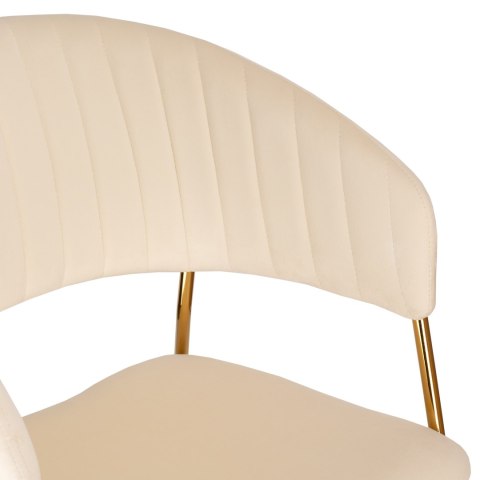 Krzesło welurowe beżowe COLIN GOLD