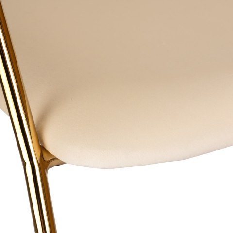 Krzesło welurowe beżowe COLIN GOLD