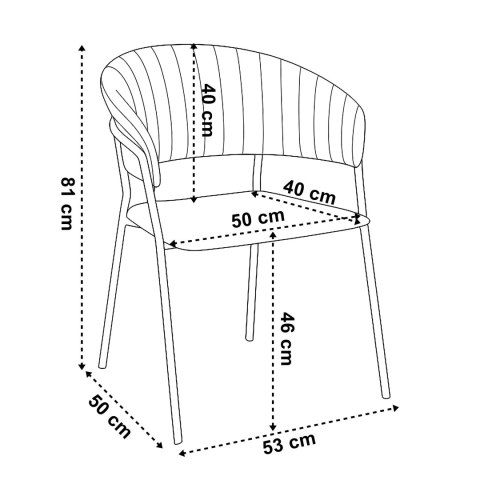 Krzesło welurowe beżowe COLIN GOLD