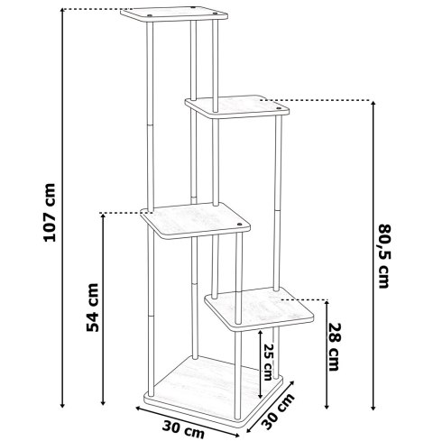 Kwietnik loftowy MARLON rustic 107 cm