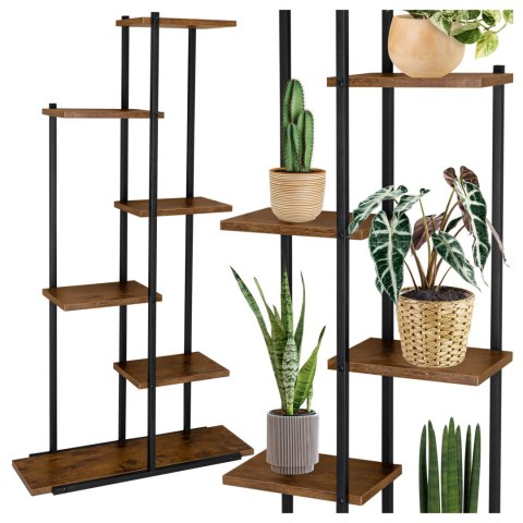 Kwietnik metalowy stojący IKER Rustic 6 poziomów