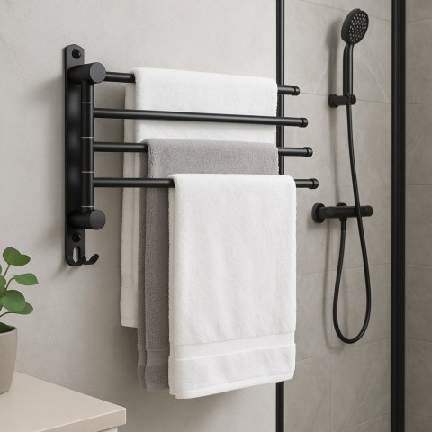 WIESZAK na ręczniki CETRI czarny